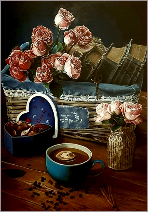 My Comfort - still life oil painting by Ukrainian artist Matish