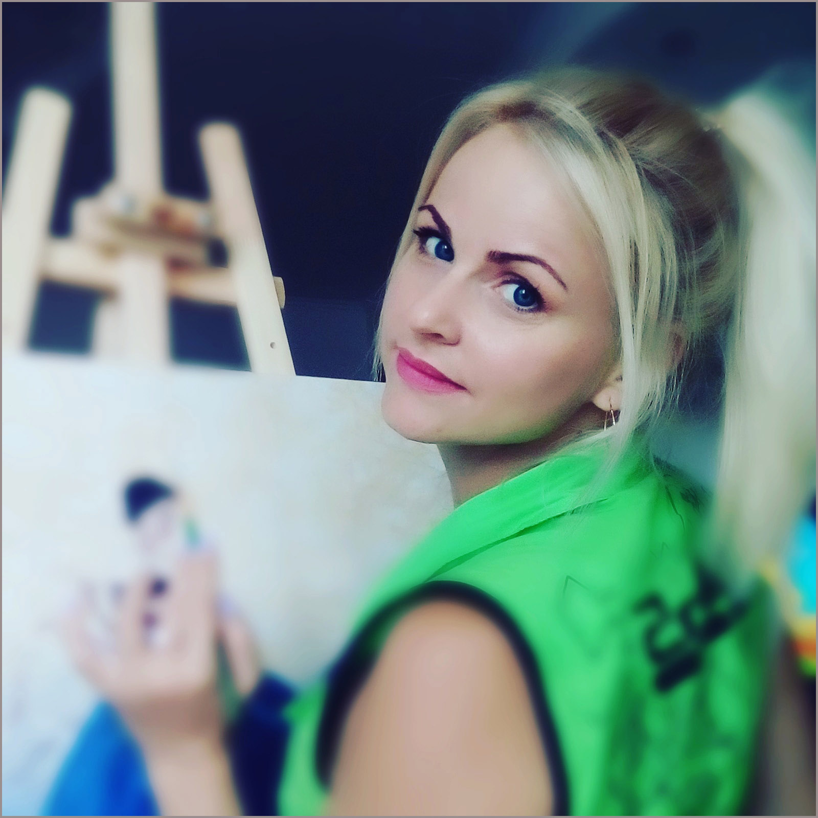 Portrait of Ukrainian artist Matish (Olexandra) for contact